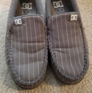 DC loafers gray pinstripe